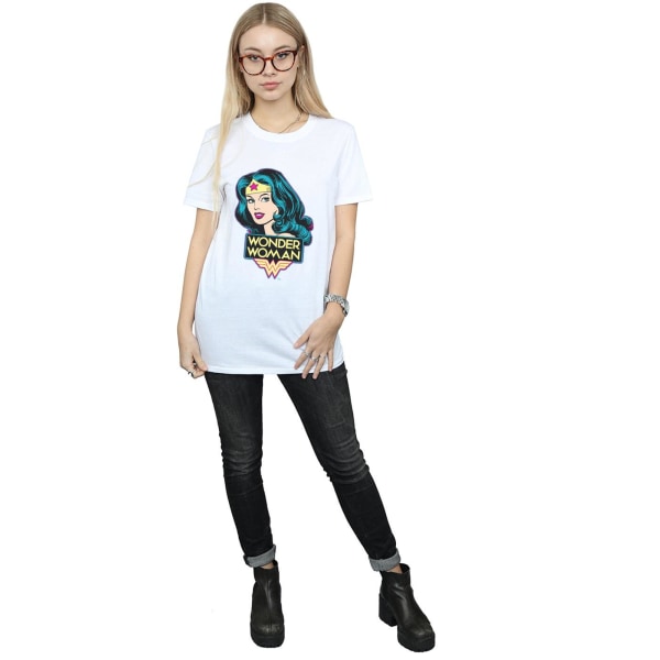 Wonder Woman T-shirt i bomull för kvinnor/damer L Vit White L