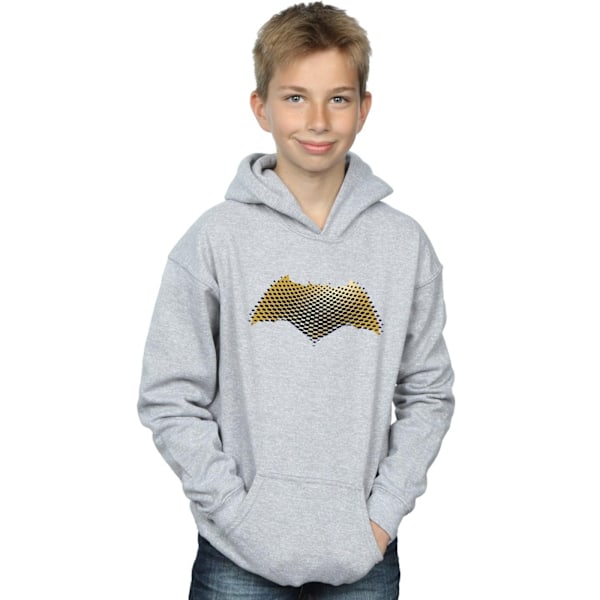 DC Comics Boys Justice League Movie Batman Logo Textured Hoodie Sports Grey 5-6 Years