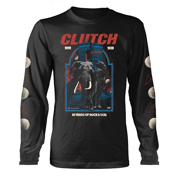 Clutch Unisex Vuxen Elefant Långärmad T-shirt S Svart Black S