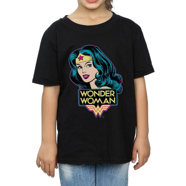 Wonder Woman T-shirt för flickor, 7-8 år, svart Black 7-8 Years