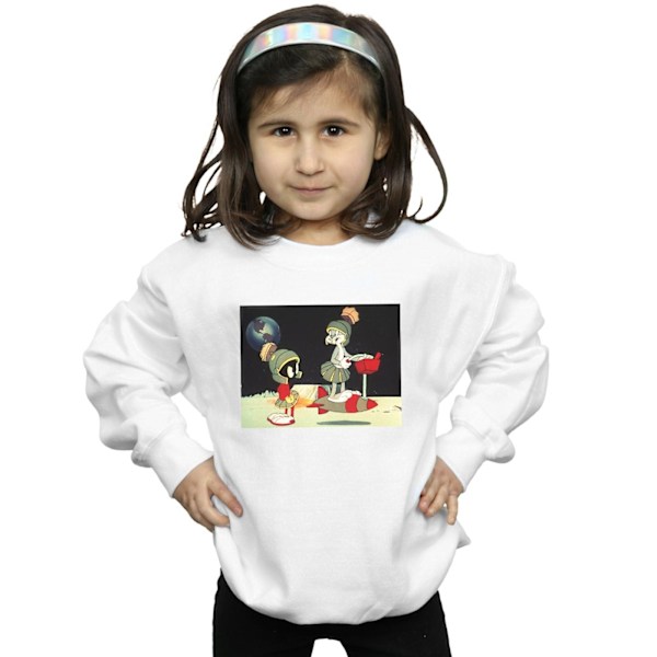 Looney Tunes Girls Bugs Bunny Spaced Sweatshirt 7-8 år Vit White 7-8 Years