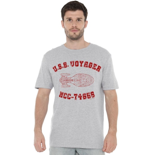 Star Trek Herr Voyager Tränings T-Shirt 5XL Sport Heather Sport Heather 5XL