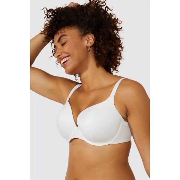 Vacker T-shirt-behå för damer/kvinnor 32DD Vit White 32DD