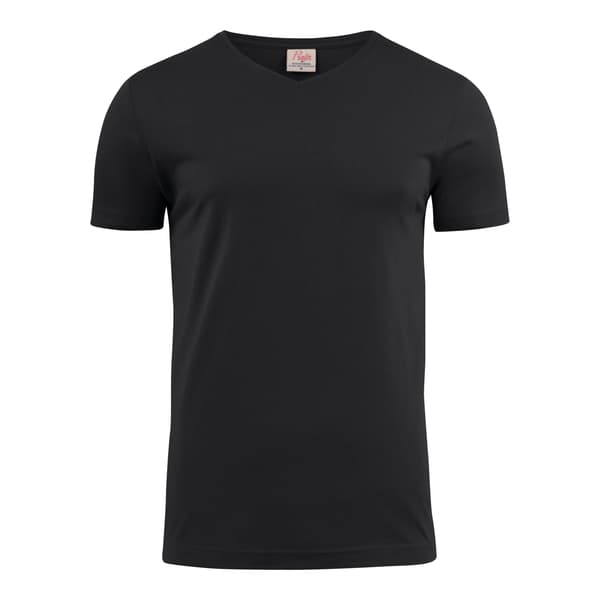 Printer Herr V-ringad T-shirt 4XL Svart Black 4XL