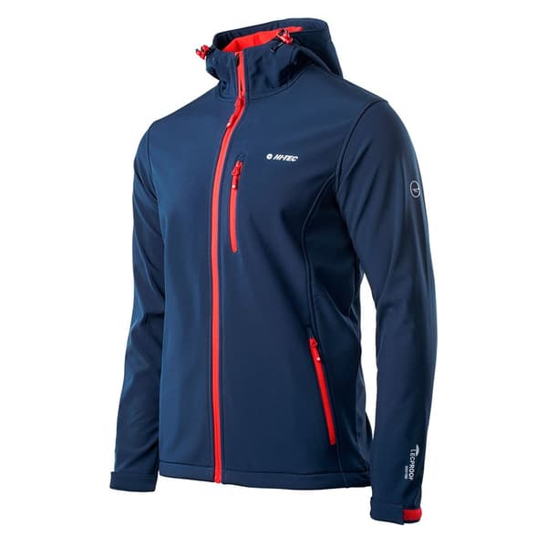 Hi-Tec Caen Softshelljacka för män L Marinblå/Orange Röd Navy/Orange Red L