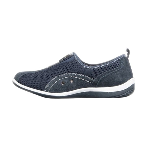 Boulevard Dam/Dam Zip Elastisk Kilar Fritidsskor 9 UK N Navy 9 UK