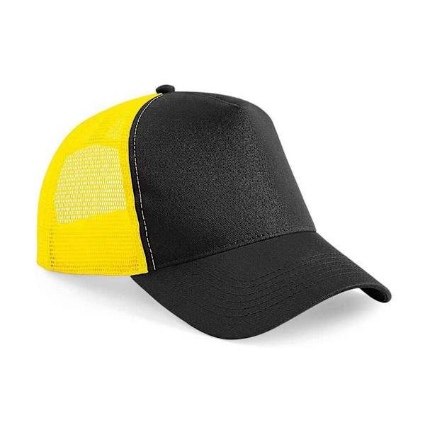 Beechfield Unisex Vuxen Snapback Trucker Cap En Storlek Svart/Gul Black/Yellow One Size