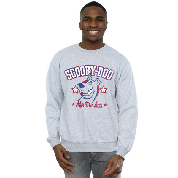 Scooby Doo Mens Collegiate Mystery Inc Sweatshirt XXL Sports Gr Sports Grey XXL