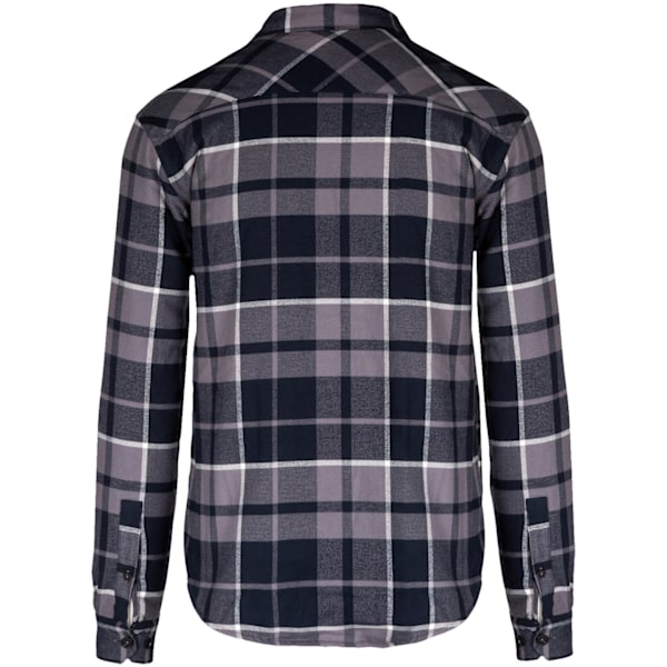 Kariban Herr Rutig Sherpa Fodrad Skjorta Jacka XXL Stormgrå/Marinblå Storm Grey/Navy XXL