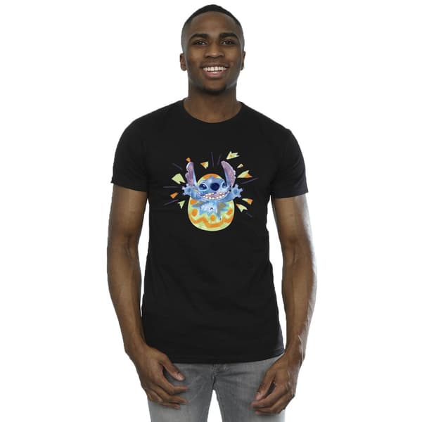 Disney Herr Lilo & Stitch Cracking Egg T-Shirt L Svart Black L
