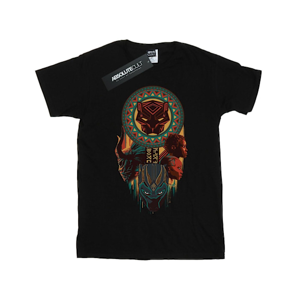 Marvel Girls Black Panther Totem Bomull T-shirt 12-13 år Svart Black 12-13 Years