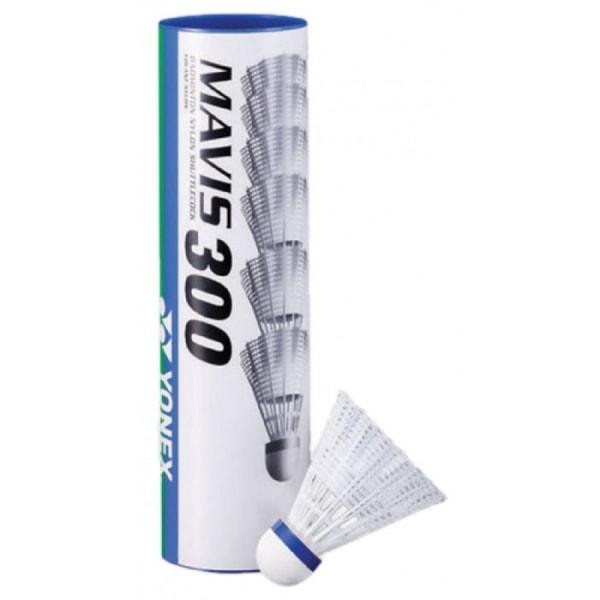 Yonex Mavis 300 Nylon Fjäderboll (paket med 12) One Size Vit/B White/Blue One Size