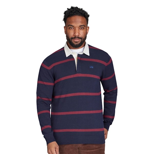 Raging Bull Herrar Stickad Rugbytröja XXL Marinblå Navy XXL
