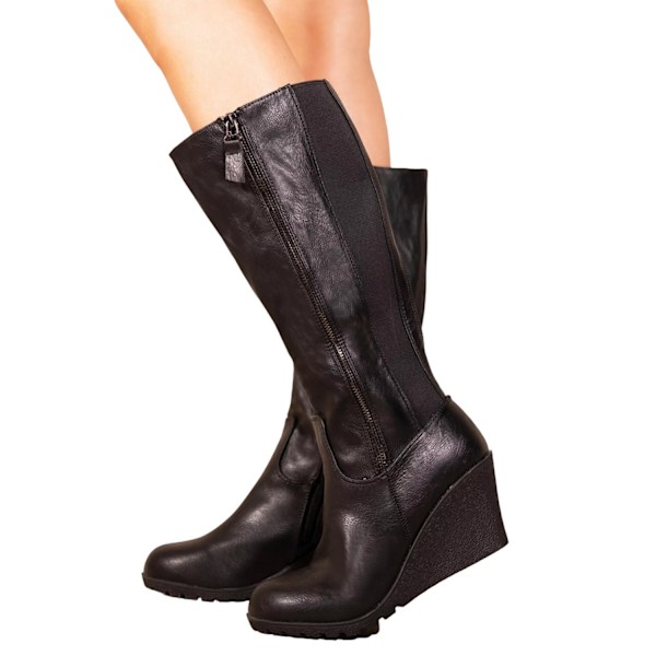 Where's That From Damkängor Lara i konstläder med sidofickor Black 6 UK
