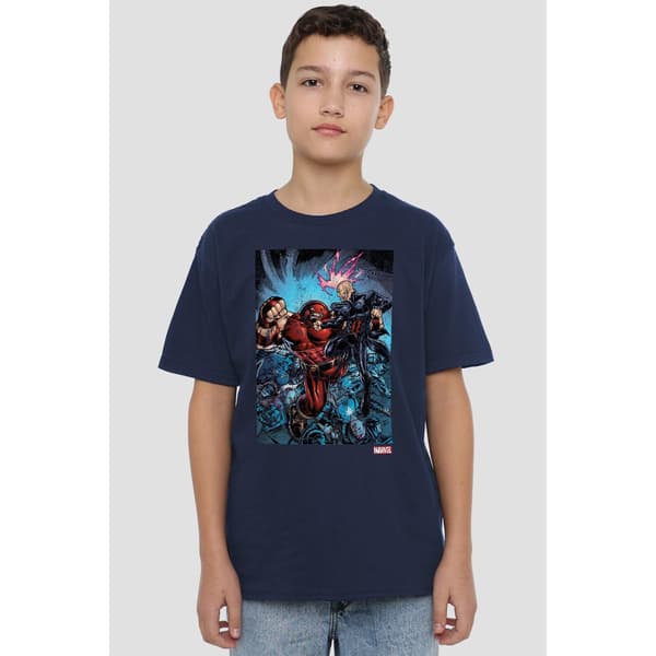 Marvel Barn/Barn X-Men Destroy Juggernaut T-Shirt 3-4 År Navy 3-4 Years
