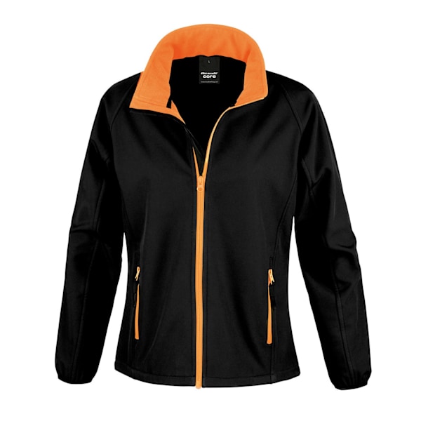 Result Core Dam/Dam Soft Shell Jacka M Svart/Orange Black/Orange M