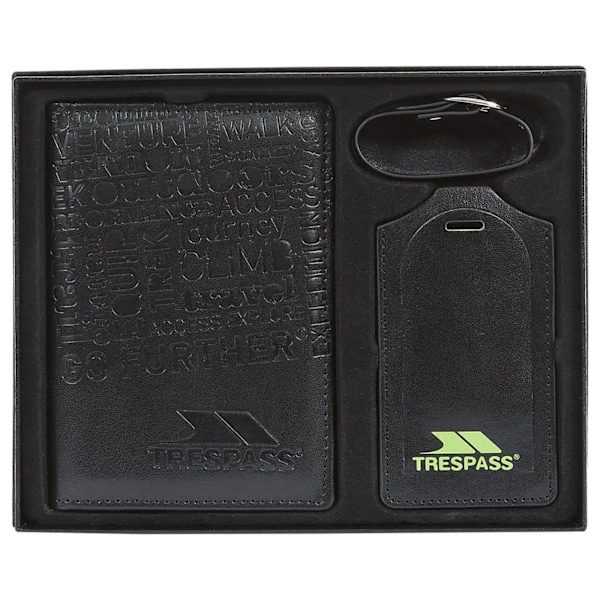 Trespass Wanderlust Passfodral och Bagageetikett One Size Bla Black One Size