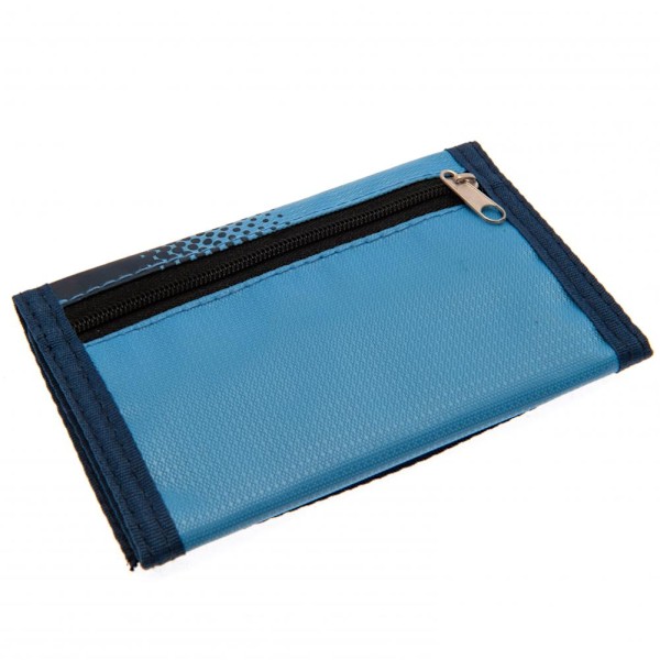 Manchester City FC Fade Design Touch Fastening Nylon Wallet One Turquoise/Black One Size