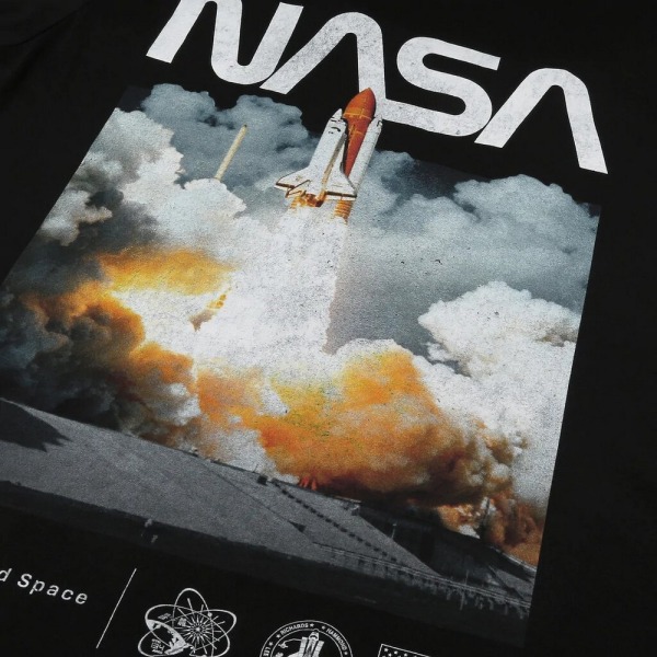 NASA Herr Lift Off bomull T-shirt M Svart Black M