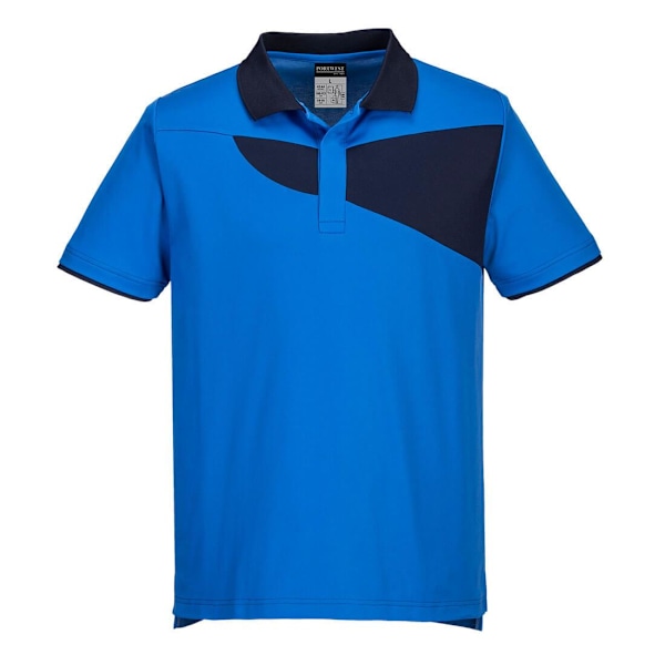 Portwest Herr Bomull Aktiv Polo XXL Royal Blå/Marin Royal Blue/Navy XXL