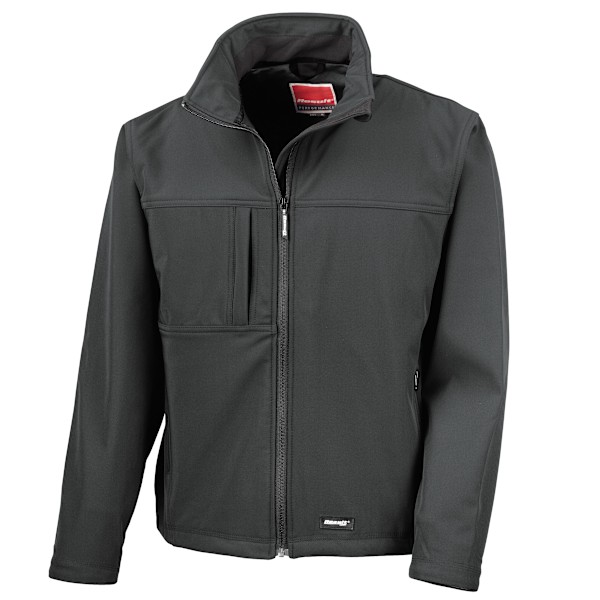 Result Herr Softshell Premium 3-lagers Prestandajacka (Vattenavvisande, Vindtät & Andningsbar) Black 4XL