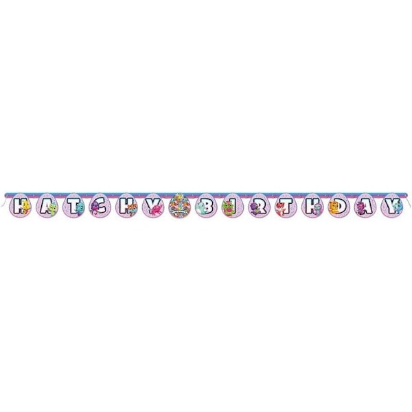 Hatchimals födelsedagsbannere En storlek Flerfärgad Multicoloured One Size