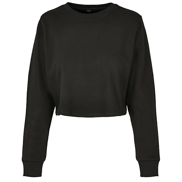 Bygg ditt varumärke Dam/Dam Terrycloth Crop Sweatshirt 16 UK Black 16 UK
