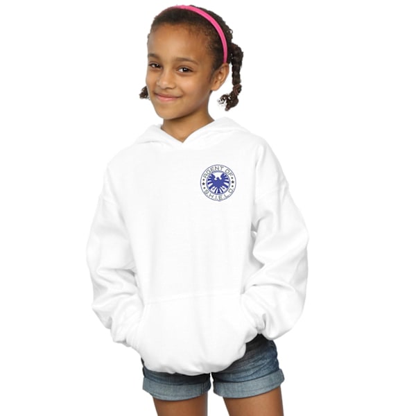 Marvel Girls Agents Of SHIELD Brösttryck Hoodie 12-13 År W White 12-13 Years