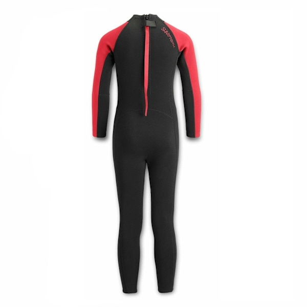 Urban Beach Barn/Barn Sharptooth Långärmad Våtdräkt 7-8 Black/Red 7-8 Years