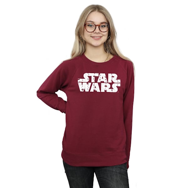 Star Wars Dam/Damer Jul-Logotyp Sweatshirt M Bourgogne Burgundy M