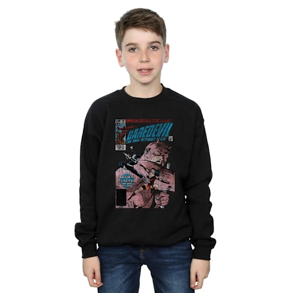 Marvel Boys Daredevil Distressed Bullseye Vs Elektra Cover Sweatshirt Black 9-11 Years