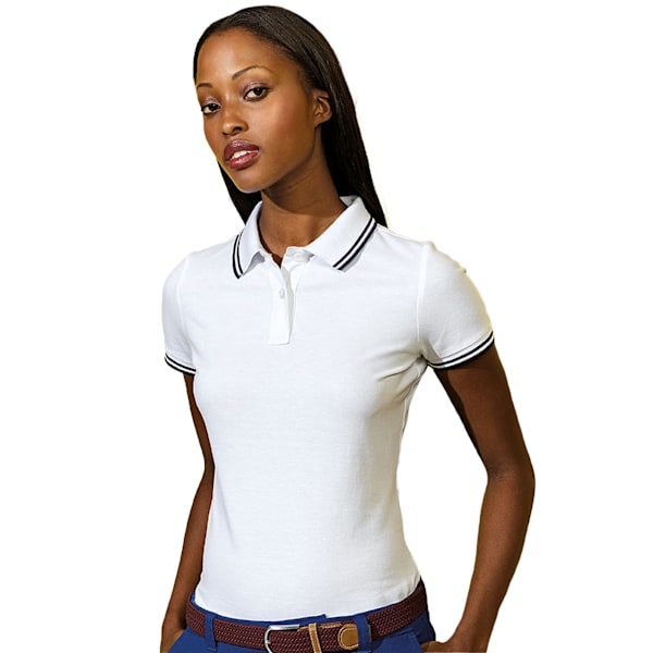 Asquith & Fox Dam/Dam Classic Fit Tipped Polo M Vit/Marin White/Navy M