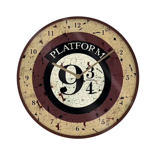 Harry Potter Plattform 9 3/4 Väggklocka One Size Cream/Brown Cream/Brown One Size