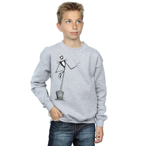 Disney Boys Nightmare Before Christmas Jack Pose Sweatshirt 12- Sports Grey 12-13 Years