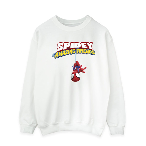 Marvel Herr Spider-Man Hänger Upp och Ner Sweatshirt M Vit White M