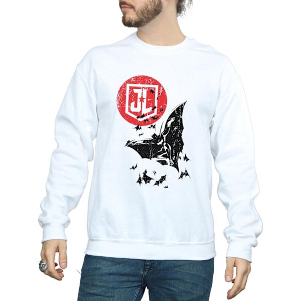DC Comics Justice League Movie Batman Moon Leap Sweatshirt för män White L