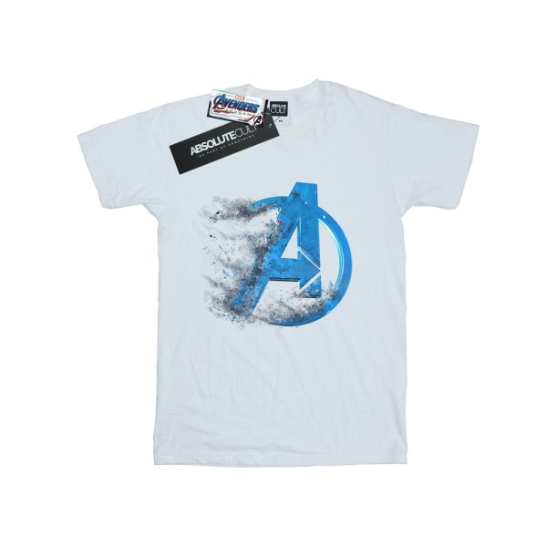 Marvel Girls Avengers Endgame Dusted Logo T-shirt i bomull 12-13 White 12-13 Years
