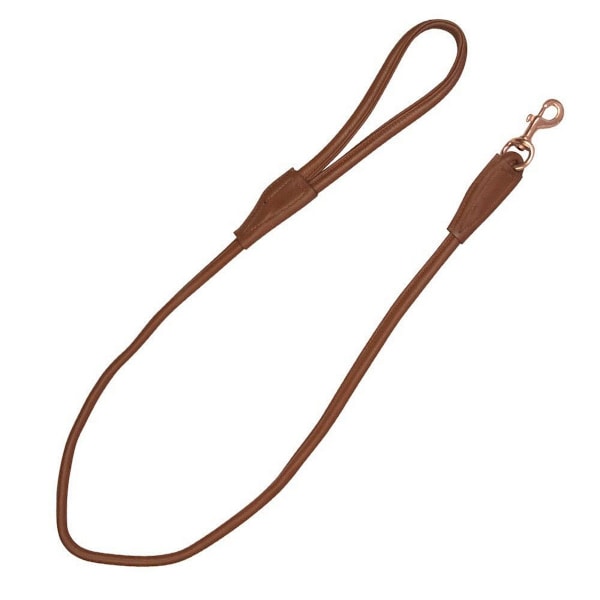 Benji & Flo Superior Roll Läder Hundkoppel En Storlek Tan/Rose Guld Tan/Rose Gold One Size