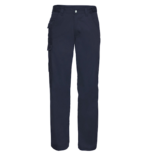 Russell Herr Polycotton Arbetsbyxor 30R Fransk Marinblå French Navy 30R