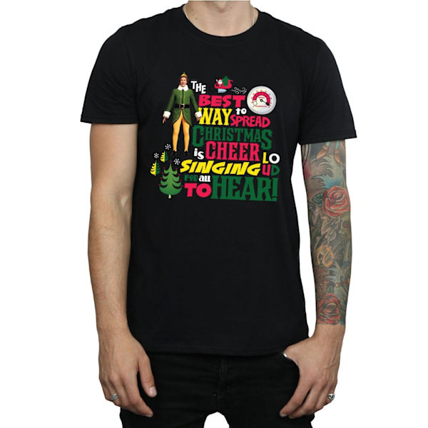 Elf Herr Julglädje T-shirt XL Svart Black XL