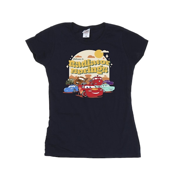 Disney Dam/Damkläder Bilar Radiator Springs Grupp Bomull T-shirt Navy Blue XXL