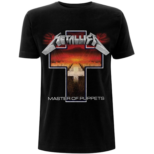 Metallica Unisex Adult Master Of Puppets Cross T-Shirt M Svart Black M