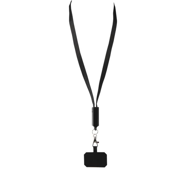 Floso Franz Återvunnen Plast Nyckelband One Size Solid Svart Solid Black One Size
