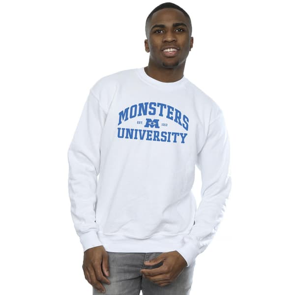 Disney Herr Monsters University Logotyp Sweatshirt XL Vit White XL