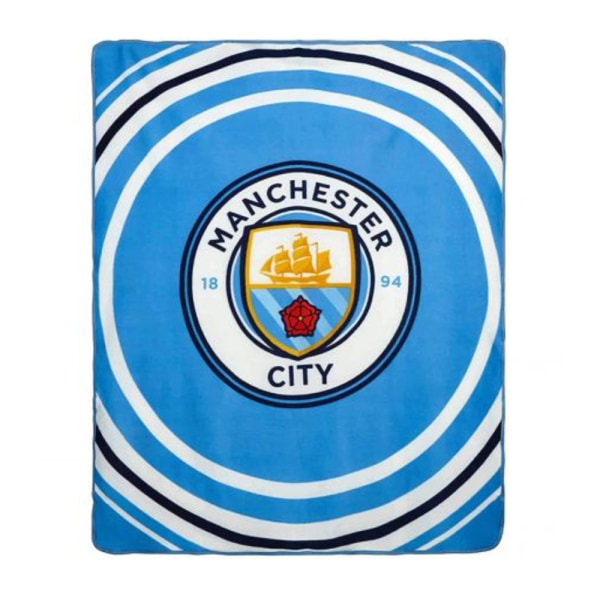 Manchester City FC Fleece Pulse Blanket One Size Blå/Vit Blue/White One Size