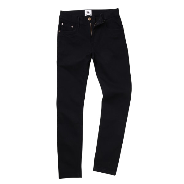 AWDis So Denim Herr Max Slim Fit Jeans 28/L Svart Black 28/L