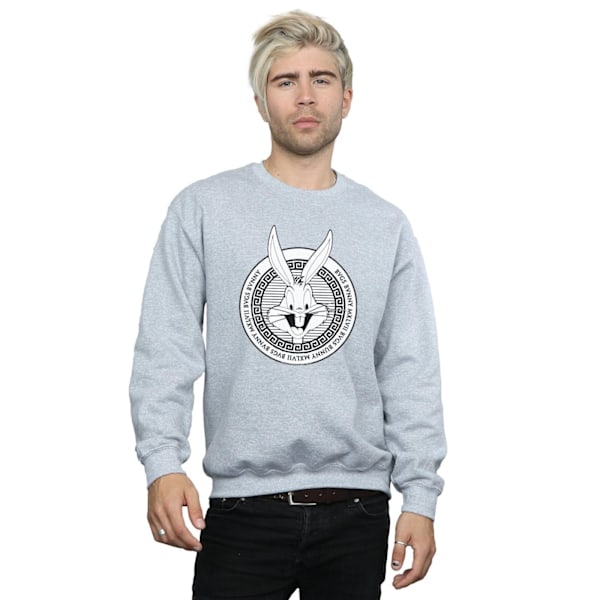 Looney Tunes Mens Bugs Bunny Greek Circle Sweatshirt XL Sports Sports Grey XL