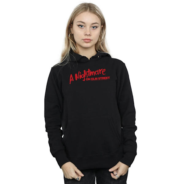 A Nightmare On Elm Street Dam/Kvinnor Röd Logotyp Hoodie L Svart Black L