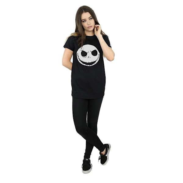 Nightmare Before Christmas Dam/Damer Jack Skellington Bomull Boyfriend T-shirt XL Svart Black XL