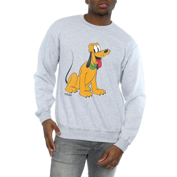 Disney Classic Pluto Sweatshirt L Sports Grey för män Sports Grey L